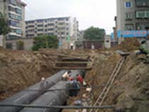 撫順?lè)止九c市政府成功合作 PE管暗渠工程順利完工