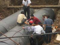 撫順?lè)止九c市政府成功合作 PE管暗渠工程順利完工